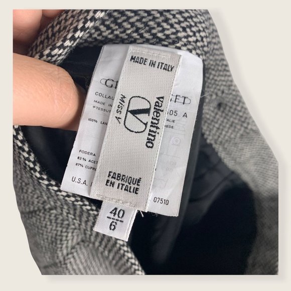 Vintage 90s Valentino Miss V Grey Lana Wool Skirt Size 6 - Picture 4 of 12